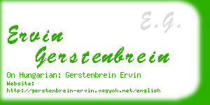 ervin gerstenbrein business card